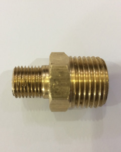 Brass Reducing Nipple 1/2" (male)  > 1/4" (male) f pipe gas